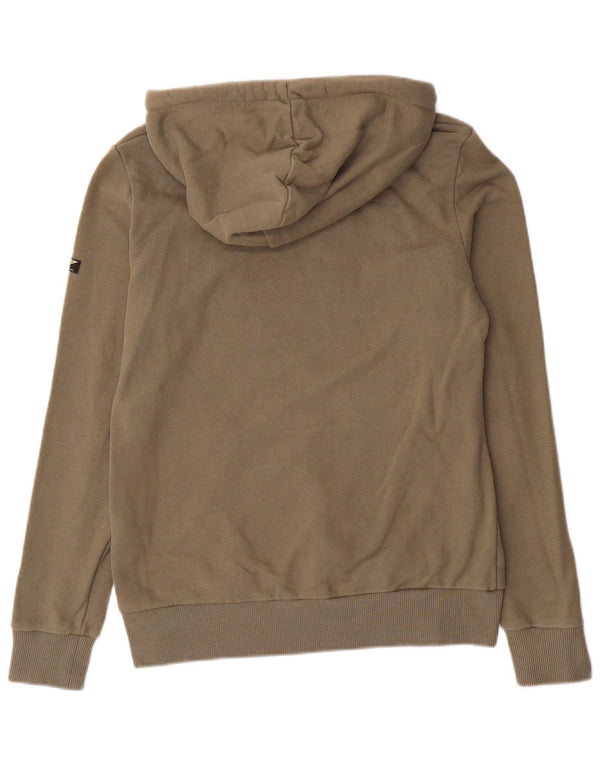 Superdry Grafisk Oversized Hoodie Jumper til kvinder UK 10 Small Khaki Cotton