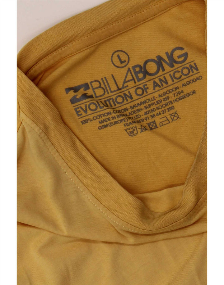 Billabong Herre T-Shirt Top Stor Gul Bomuld