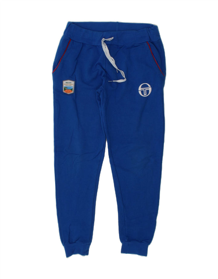SERGIO TACCHINI Boys Graphic Tracksuit Trousers Joggers 9-10 Years  Blue Vintage Sergio Tacchini and Second-Hand Sergio Tacchini from Messina Hembry 
