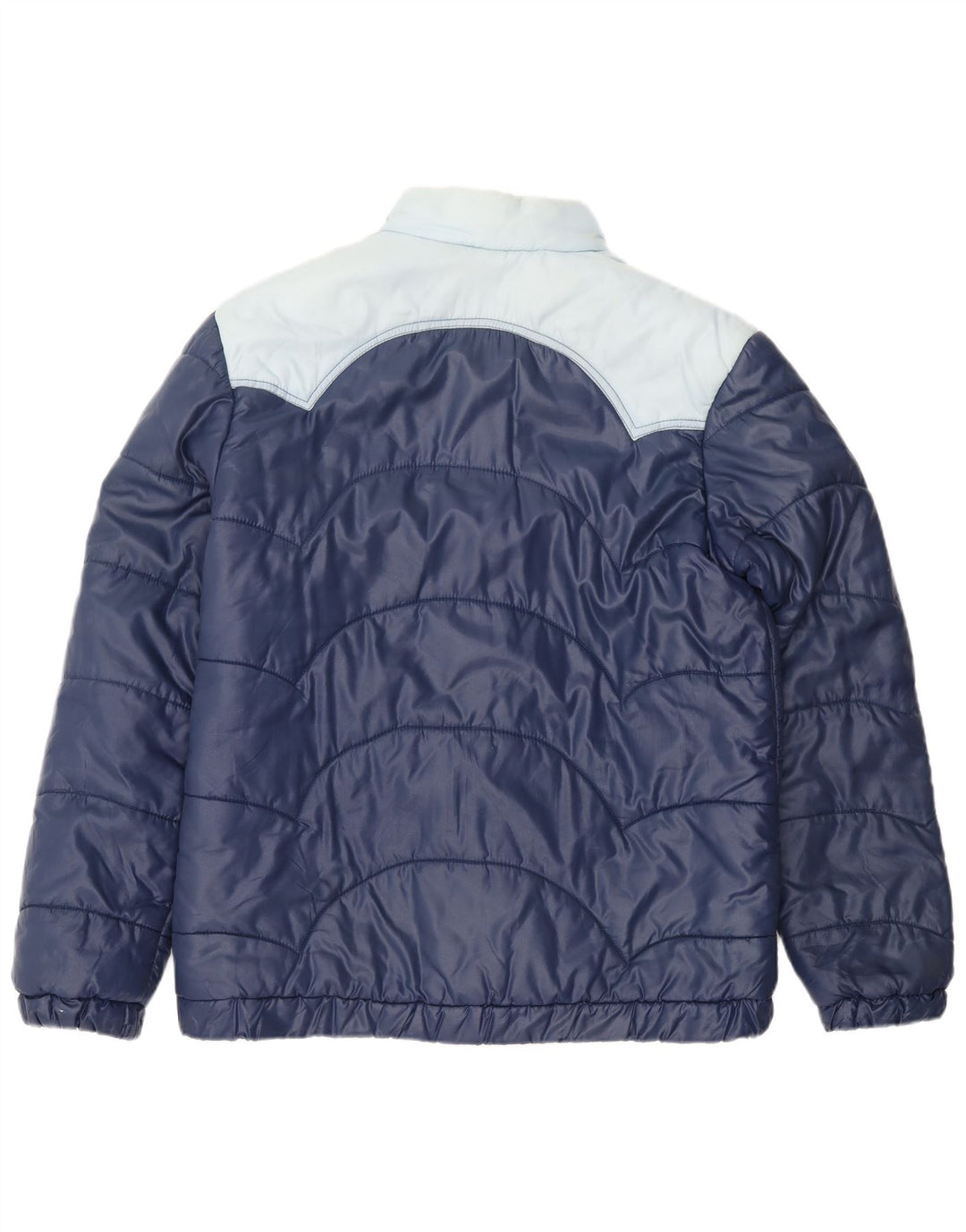 Vintage polstret herrejakke IT 54 2XL marineblå polyamid