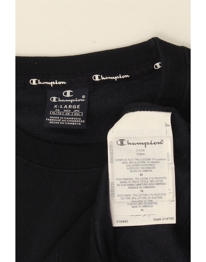 Champion Herre Sweatshirt Jumper XL Marineblå Bomuld