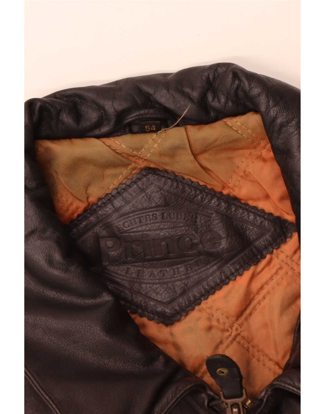 Prince Herre Læder Gilet IT 54 2XL Sort