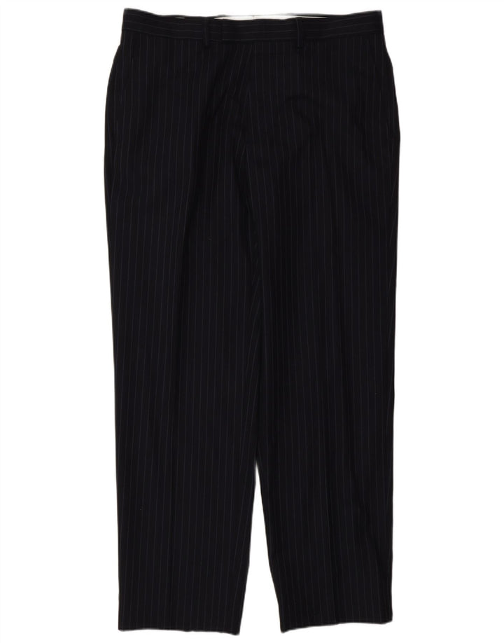 Marks & Spencer Herre Regular Fit Suit Bukser W34 L31 Marineblå Stribede