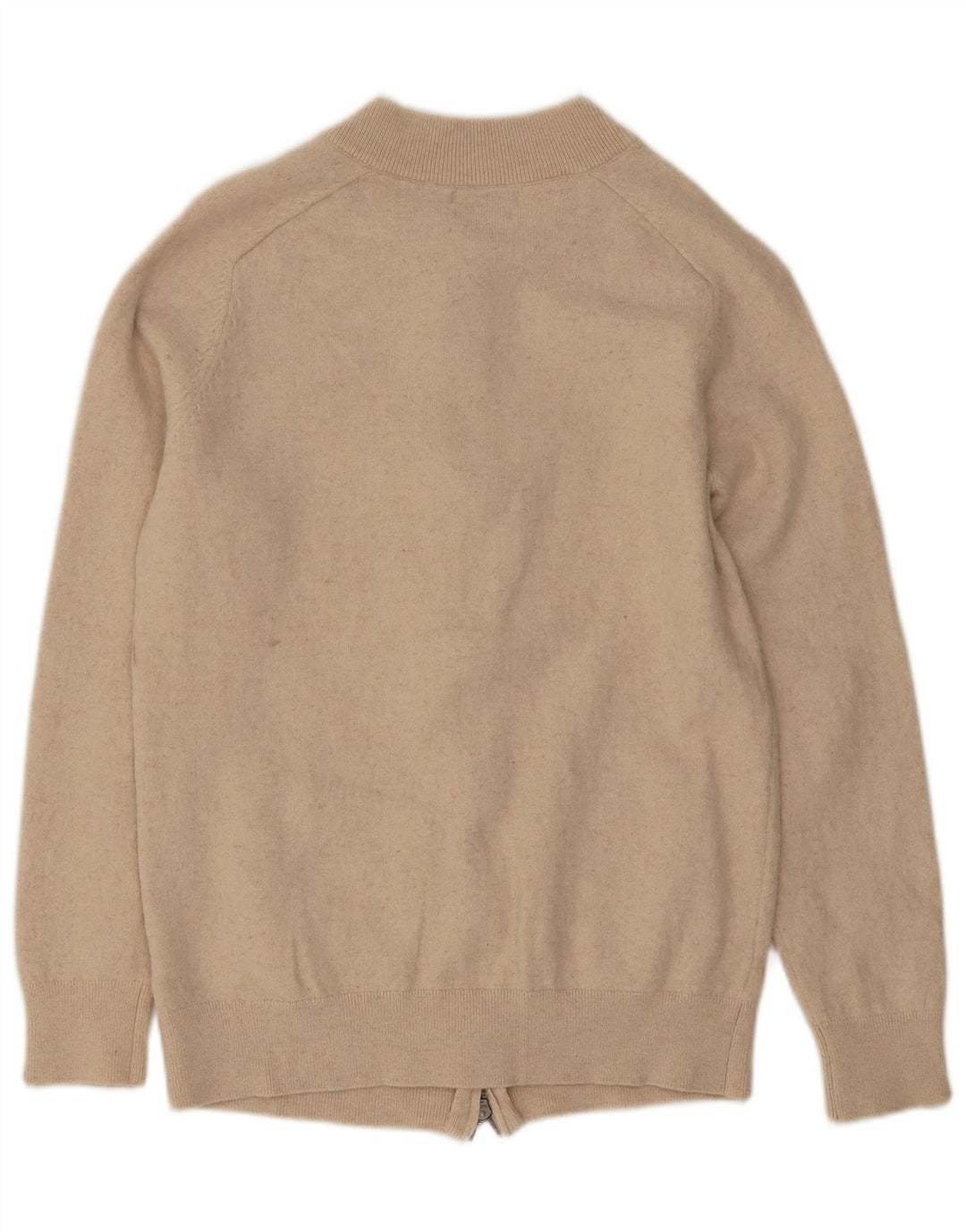 Massimo Dutti Dame Cardigan Sweater UK 12 Medium Beige Uld