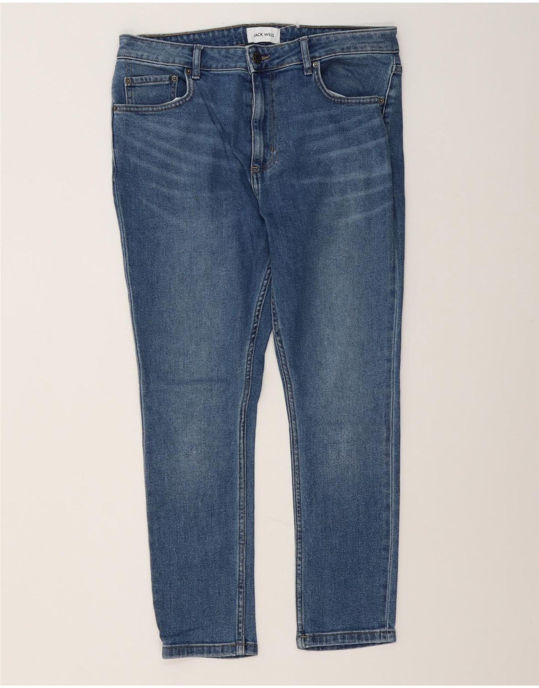 Jack Wills Dame Skinny Jeans W32 L27 Blå Bomuld