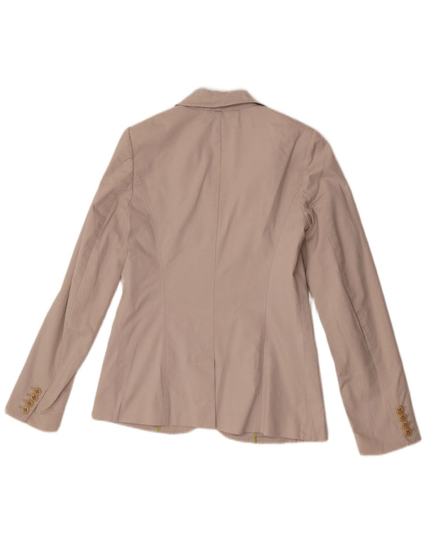 Tommy Hilfiger Dame 2 Button Blazer Jacket UK 8 Small Off White Bomuld