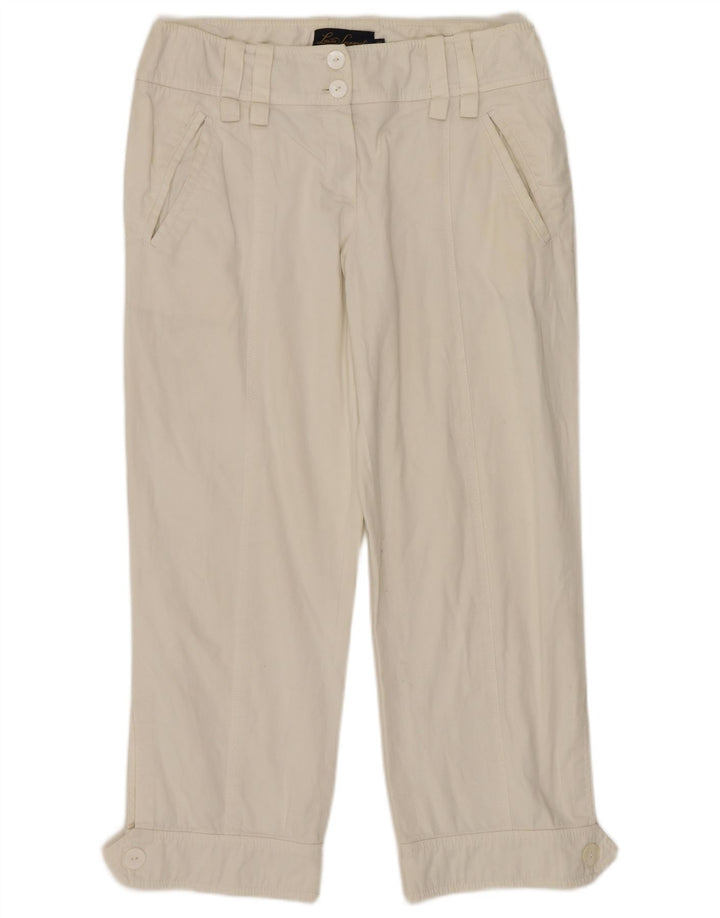 LUISA SPAGNOLI Lige cropped bukser til kvinder IT 42 Medium W30 L24 Hvid