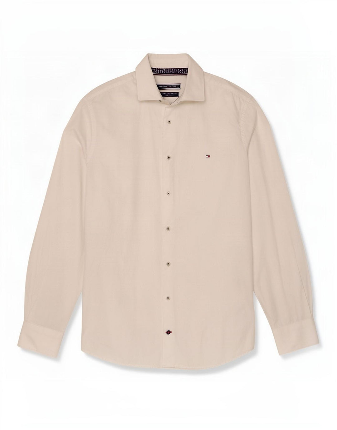 Tommy Hilfiger Herre Slim Fit Skjorte Størrelse 39 15 1/2 Medium Hvid Bomuld
