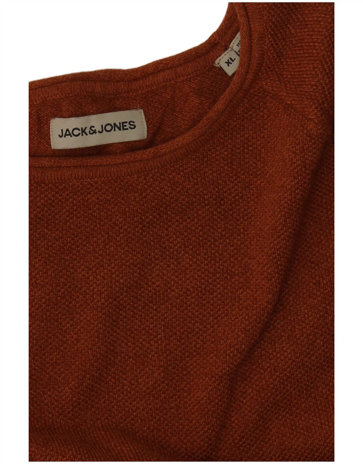 Jack & Jones Herre Boat Neck Jumper Sweater XL Brun