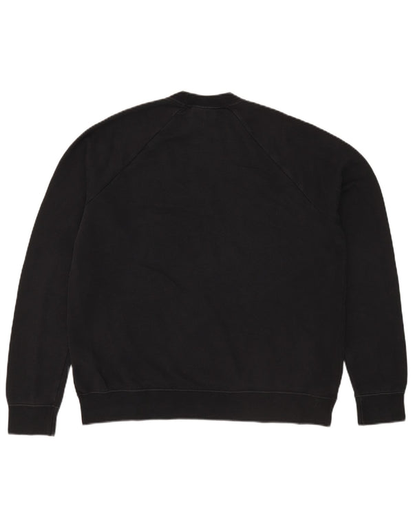 Nike Dame Grafisk Sweatshirt Jumper UK 16 Stor sort bomuld