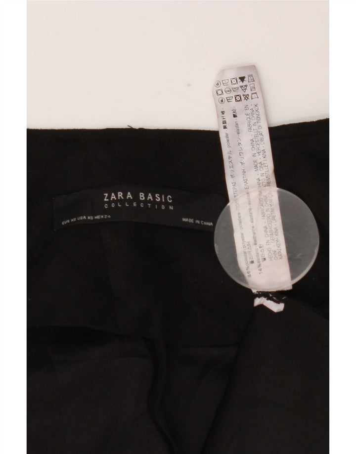 Zara Womens Oversized 3/4-ærmet åben blazerjakke UK 6 XS Sort Polyester