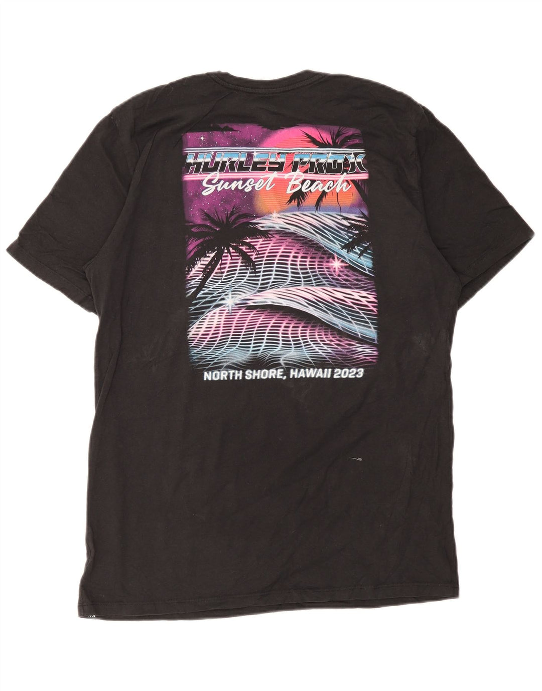 Hurley Herre Grafisk T-Shirt Top Stor Sort Bomuld