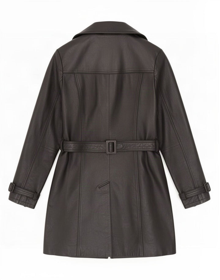 Conbipel Dame Læder Frakke IT 48 XL Sort