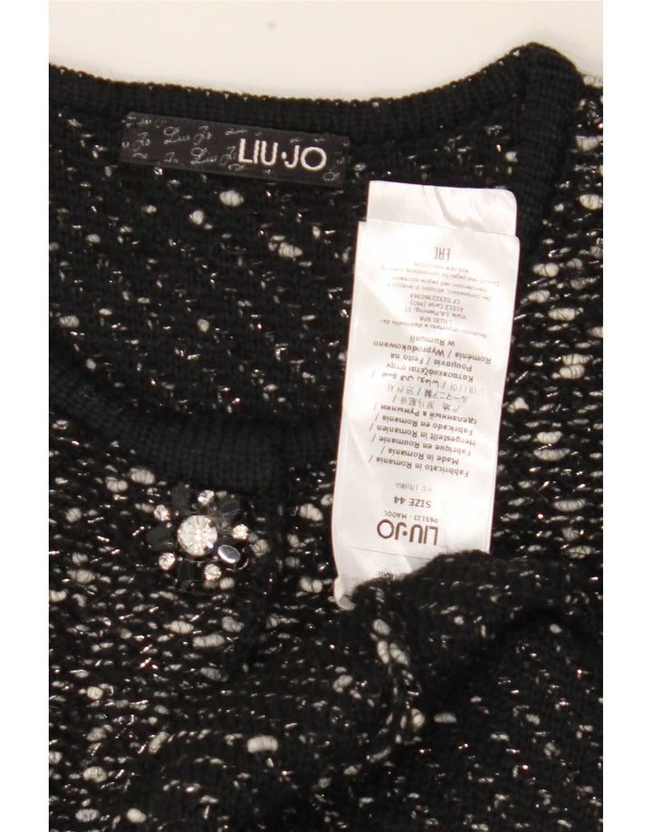 Liu Jo Dame Longline Kortærmet Cardigan Sweater IT 44 Medium Sort