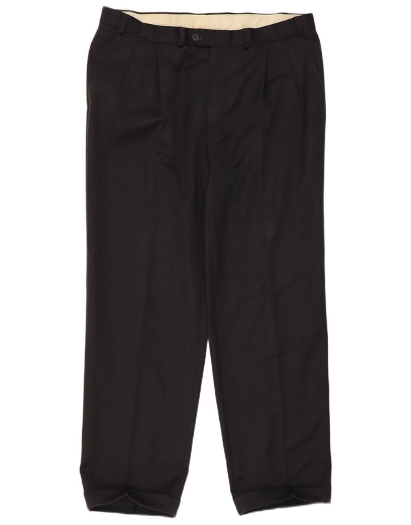 Marks & Spencer Herre Pegged Suit Bukser W38 L31 Sort Polyester