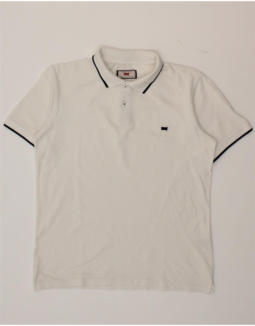 CARRERA Mens Polo Shirt Large White Cotton Vintage Carrera and Second-Hand Carrera from Messina Hembry 