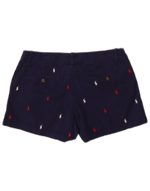 POLO RALPH LAUREN Chino-shorts til kvinder US 0 XS W30 Marineblå plettet