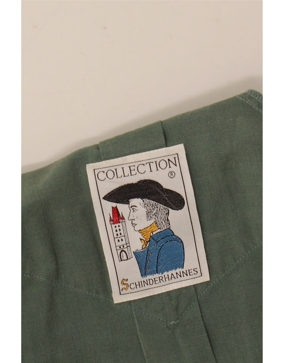 Vintage kortærmet herreskjorte 2XL Grøn