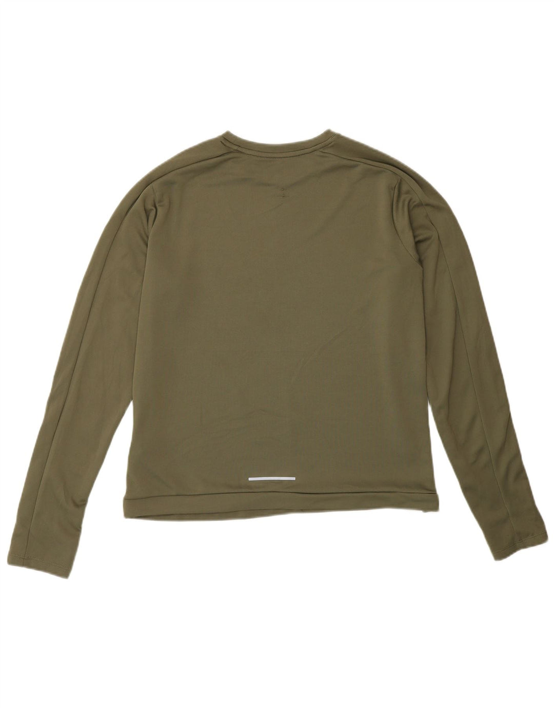 Nike Dame Dri Fit Top Langærmet UK 14 Medium Khaki Polyester