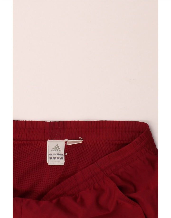ADIDAS Mens Bermuda Sport Shorts Medium  Red Polyester Vintage Adidas and Second-Hand Adidas from Messina Hembry 