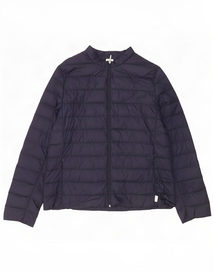 Max Mara polstret jakke til kvinder UK 16 Large Navy Blue Polyamid