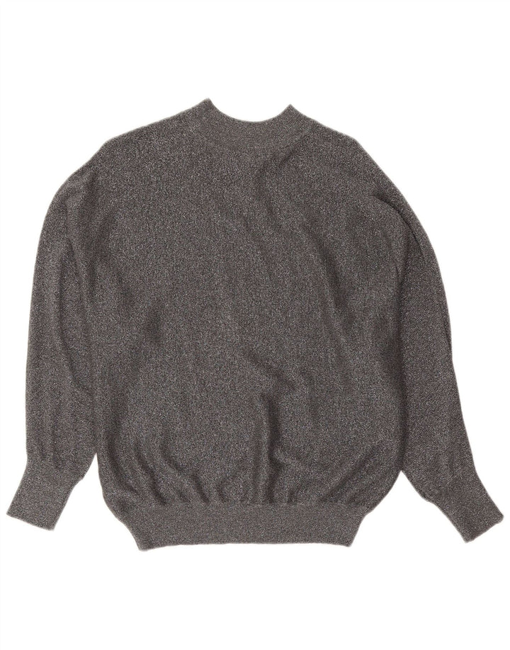 Marks & Spencer Dame Turtle Neck Jumper Sweater UK 14 Medium Grey Flecked
