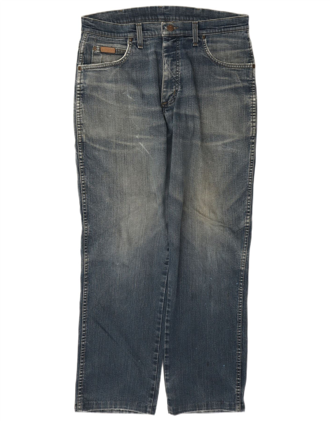 Wrangler Herre Texas Stretch Straight Jeans W33 L30 Blå Bomuld