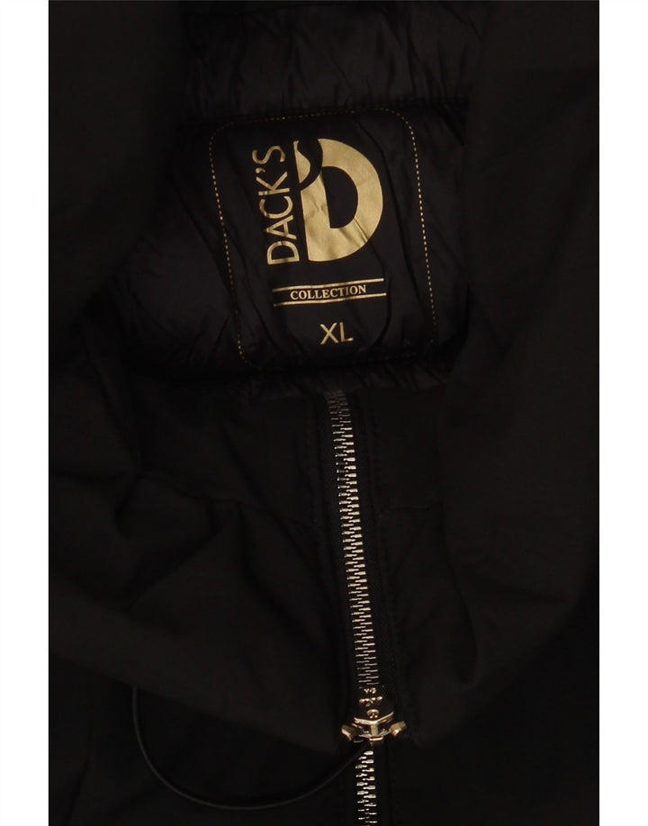 DACK'S Womens Windbreaker Coat UK 18 XL Black Polyester Vintage Dack's and Second-Hand Dack's from Messina Hembry 