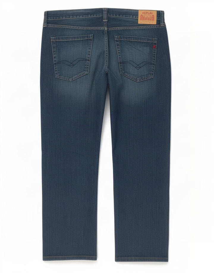 Replay Straight Jeans til mænd W38 L29 Blå