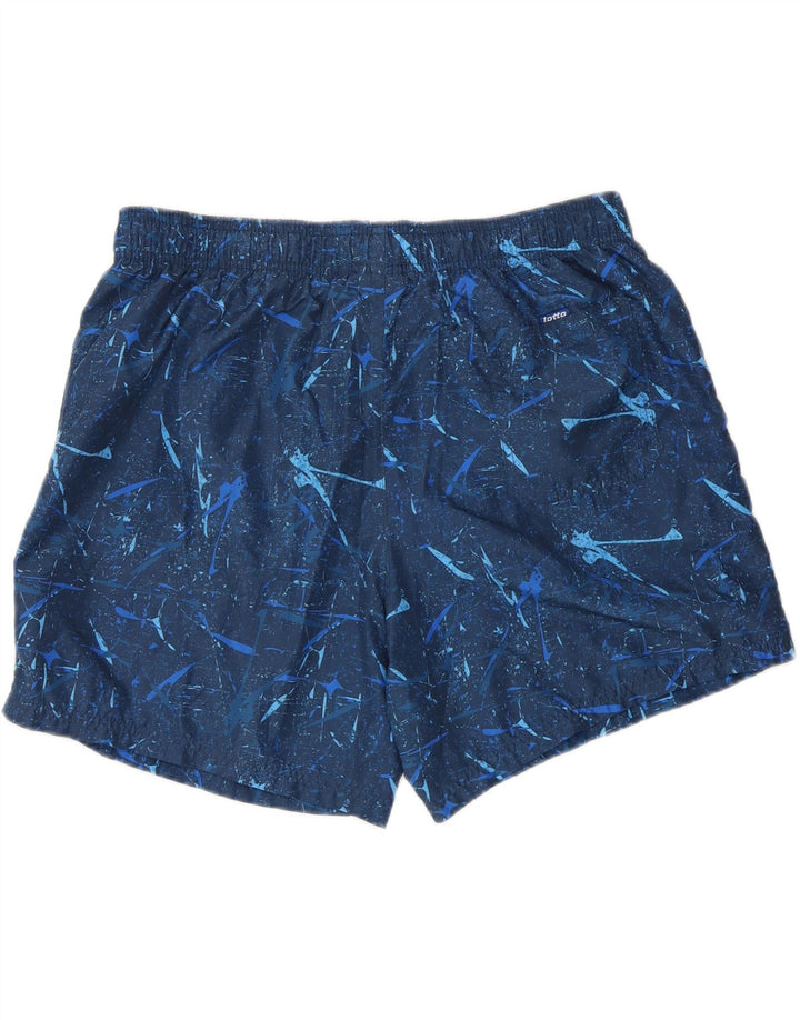 Lotto Herre grafiske svømmeshorts 2XL marineblå geometrisk polyester