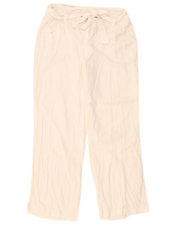 Marks & Spencer Dame Casual Bukser UK 16 Large W36 L27 White Linen