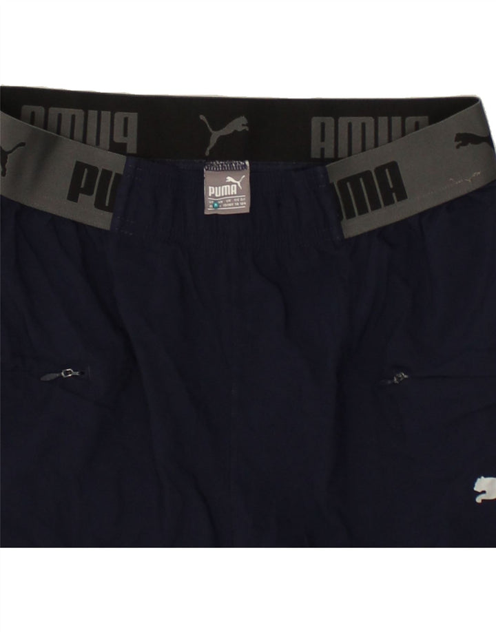 PUMA Boys Tracksuit Trousers 13-14 Years Navy Blue | Vintage Puma | Thrift | Second-Hand Puma | Used Clothing | Messina Hembry 