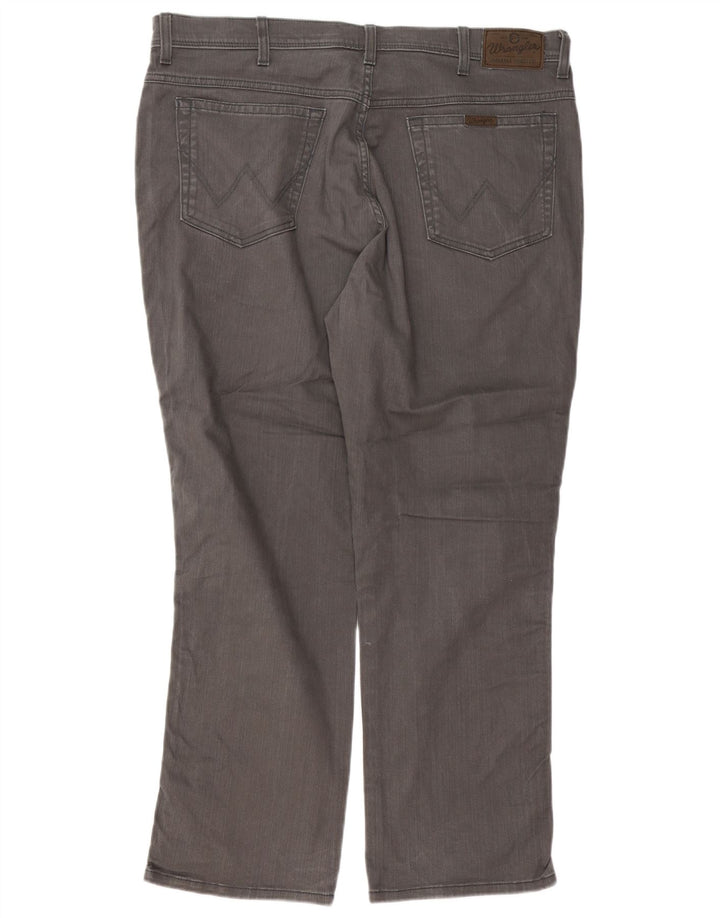 Wrangler Herre Regular Straight Jeans W40 L30 Grå Bomuld