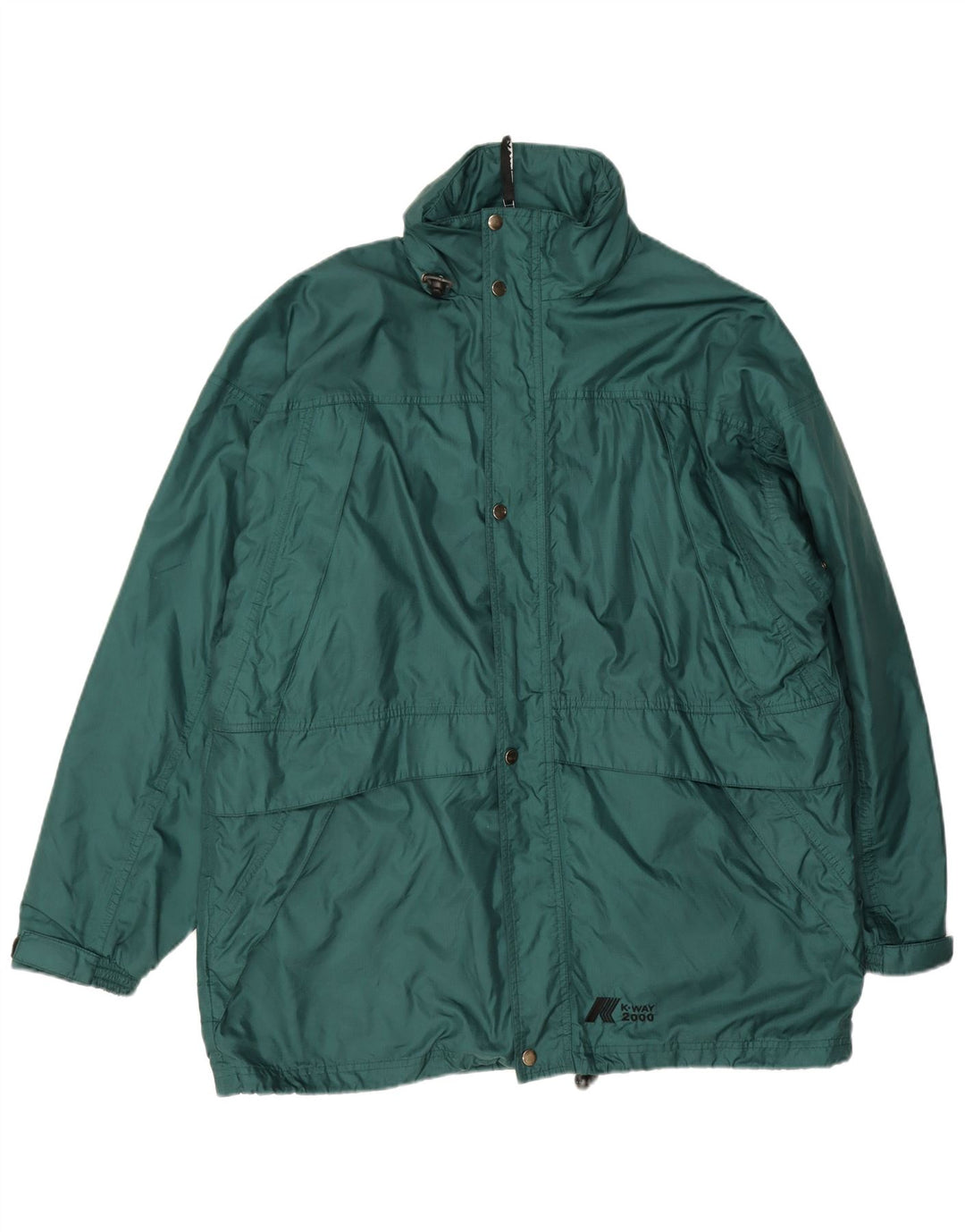 K-Way Herre Loose Fit Regnjakke UK 40 Stor Grøn Polyamid