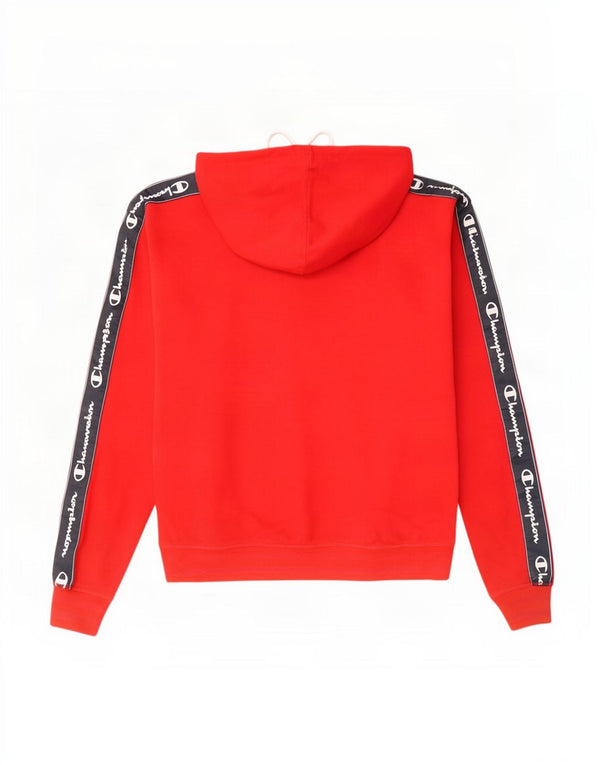 Champion Herre grafisk hættetrøje Jumper Large Red Colourblock Bomuld