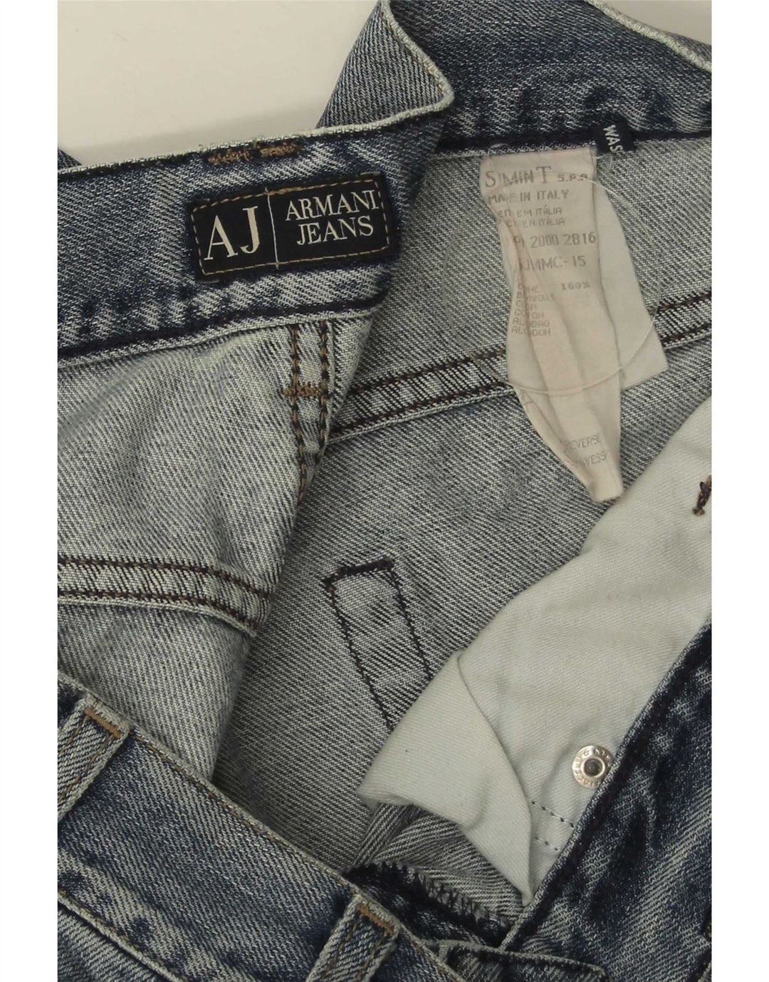 Armani Straight Jeans til mænd W36 L29 blå bomuld