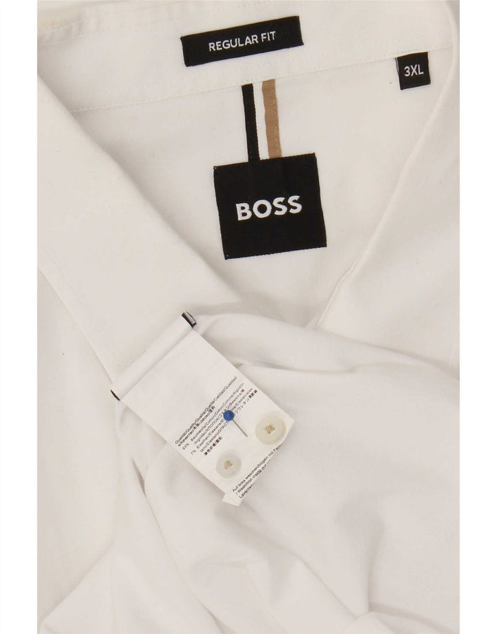 Hugo Boss Herre Regular Fit skjorte 3XL hvid bomuld
