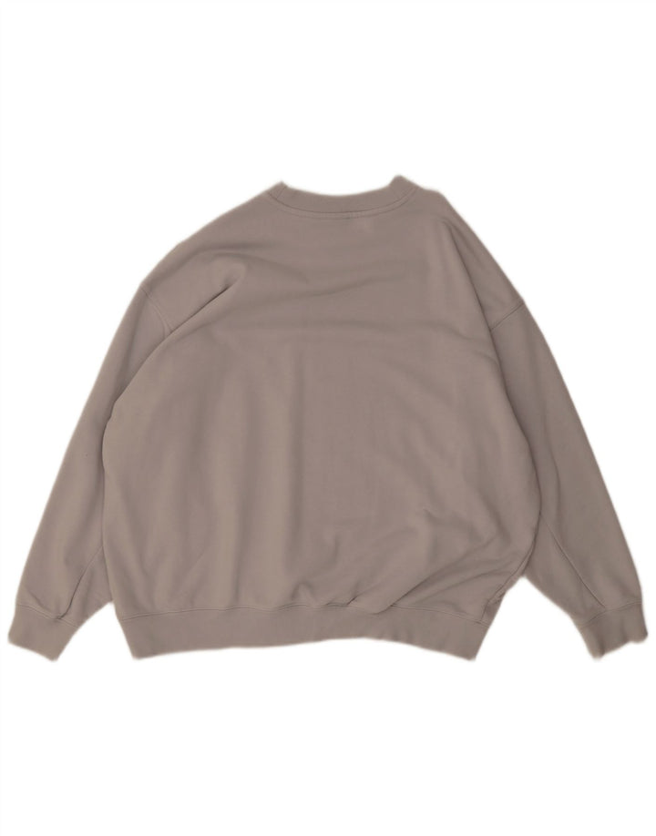 Adidas Dame Oversized Sweatshirt Jumper UK 10 Small Grå Bomuld