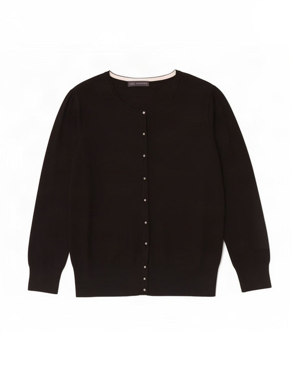 Marks & Spencer Dame Cardigan Sweater UK 16 Large Black Viscose