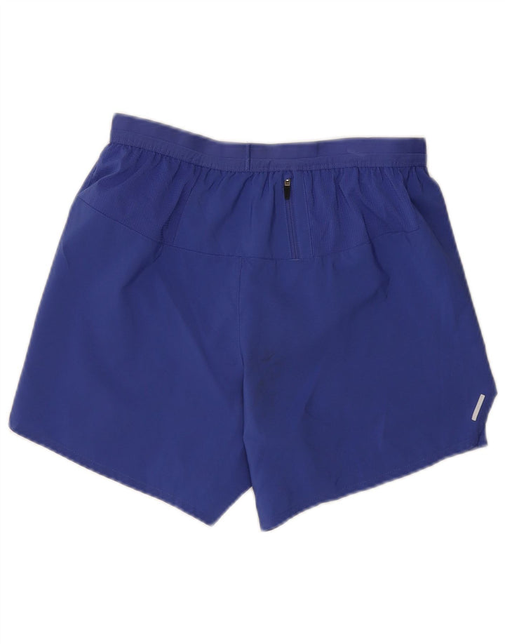 NIKE Dri Fit sportsshorts til kvinder UK 12 Medium Blue Polyester