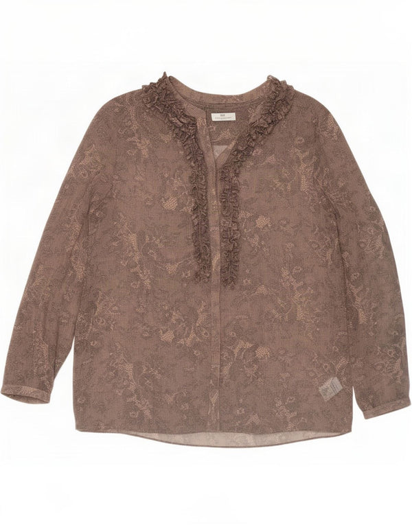 Day Birger et Mikkelsen Dame Bluse Top EU 42 Stor Brun Paisley