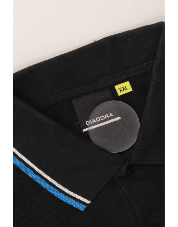 Diadora Langærmet Polo Shirt til mænd 2XL Sort