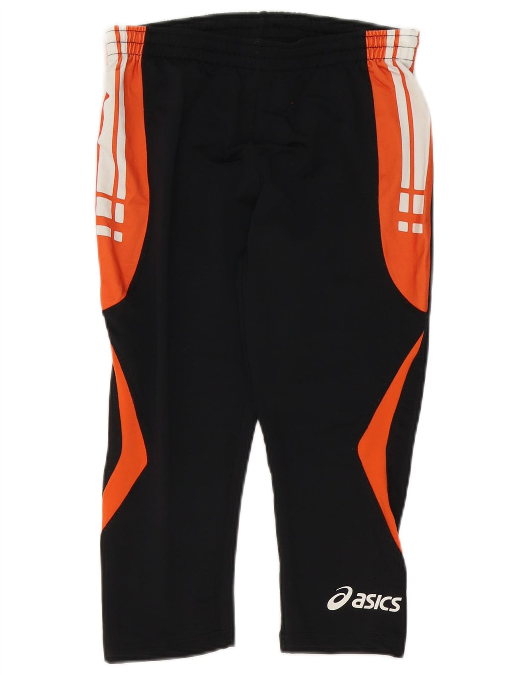 Asics Womens Bermuda Sport Shorts UK 14 Large Black Colourblock Polyester