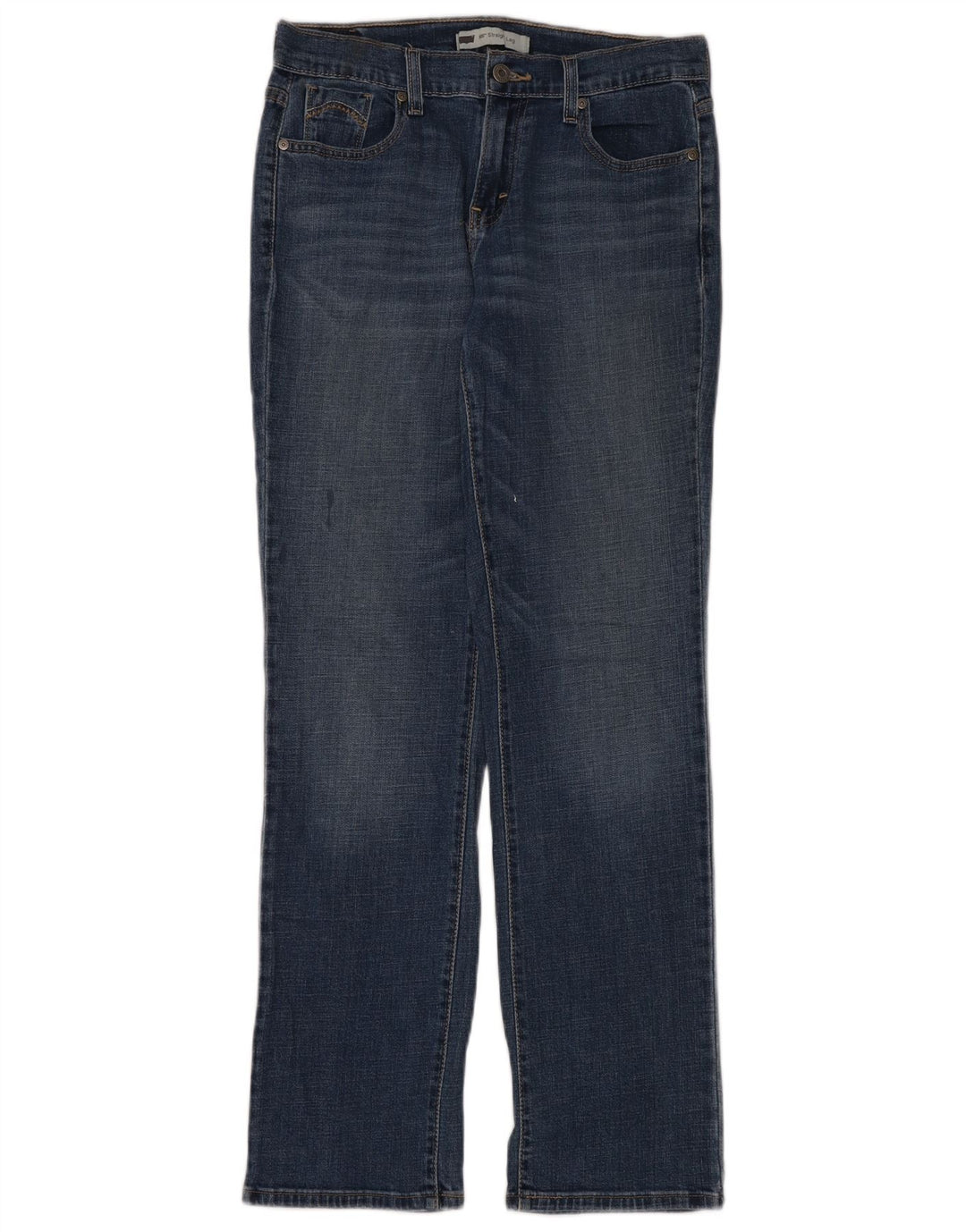 Levi's Dame 505 lige jeans US 6 Medium W28 L32 Marineblå Bomuld