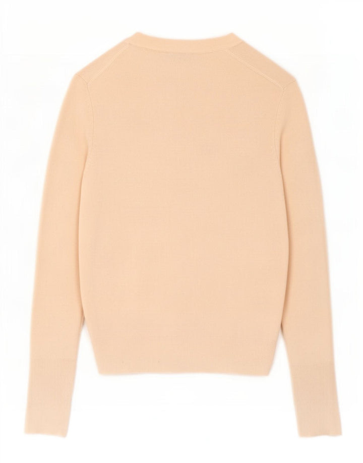 Zara Dame Cardigan Sweater UK 12 Medium Beige Viscose