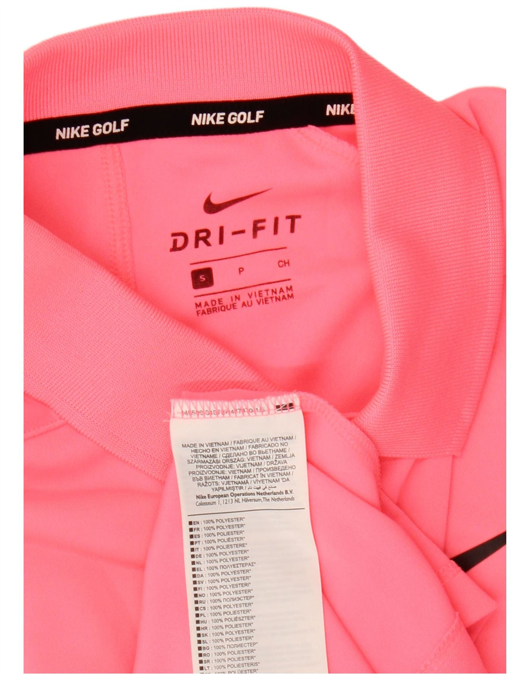 Nike Herre Dri Fit Polo Shirt Lille Pink Polyester