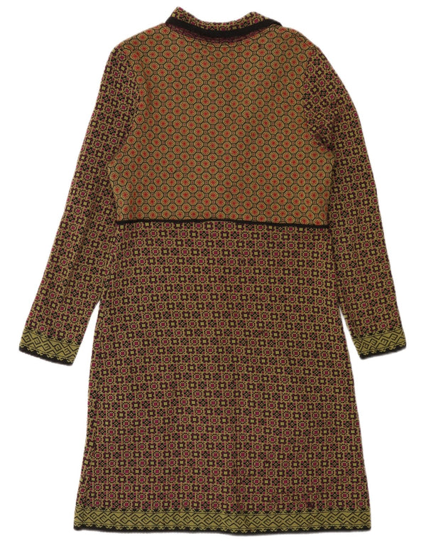 Dunque Dame Cardigan Sweater UK 12 Medium Flerfarvet Geometrisk