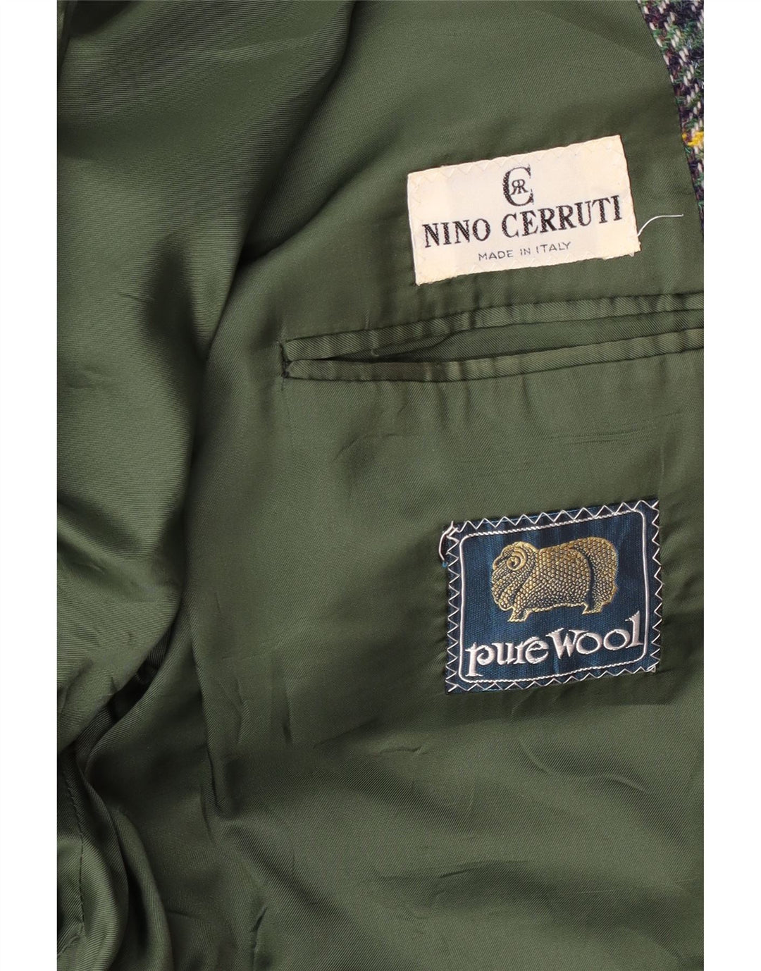 Cerruti 1881 Herre 2-knaps blazerjakke UK 42 XL Flerfarvet ternet uld