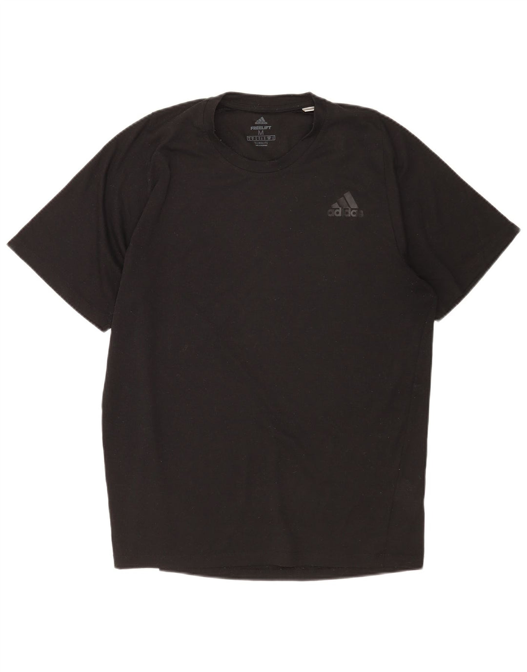 ADIDAS Herre Climalite T-Shirt Top Medium Sort Polyester