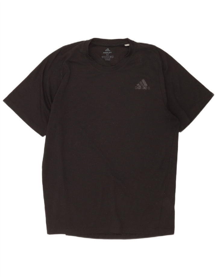 ADIDAS Herre Climalite T-Shirt Top Medium Sort Polyester